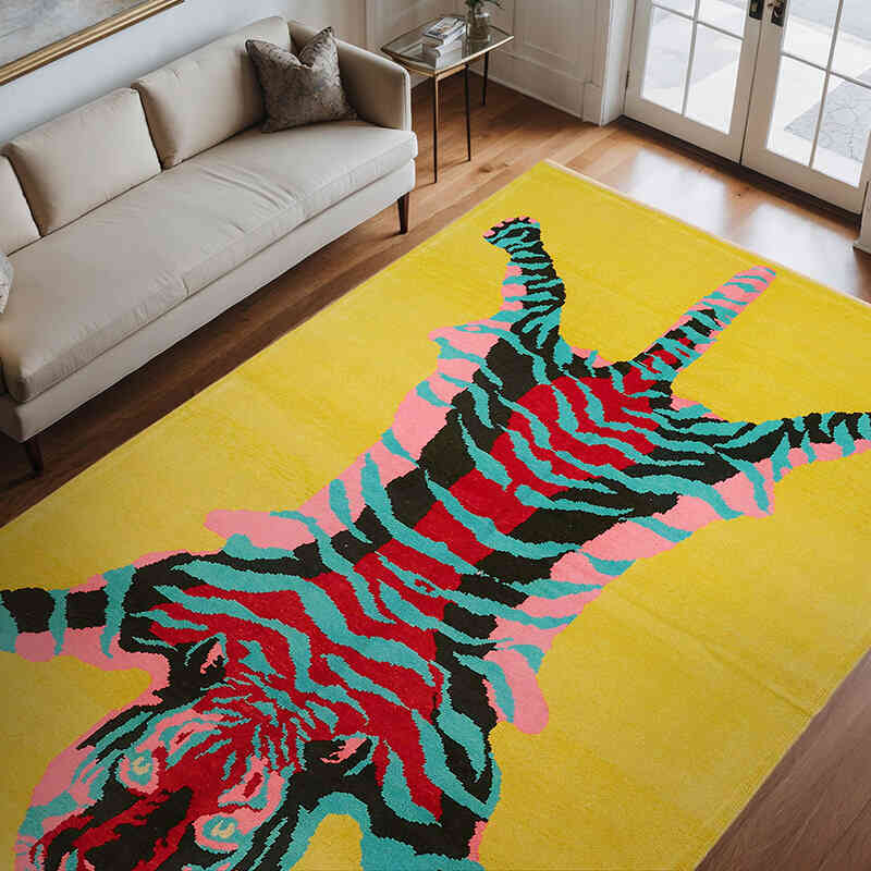 Alfombra Nueva de Nudo a Mano con Diseño de Tigre - 250 cm x 360 cm - K0079223