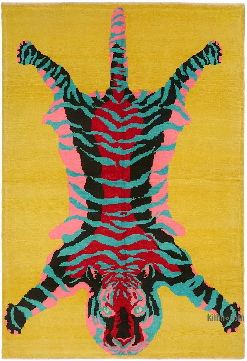 Alfombra Nueva de Nudo a Mano con Diseño de Tigre - 250 cm x 360 cm - K0079223