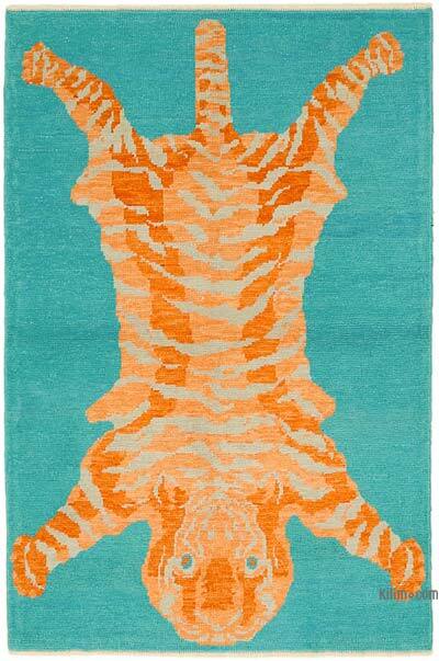 New Hand-Knotted Tiger Rug - 4'  x 6'  (48" x 72")