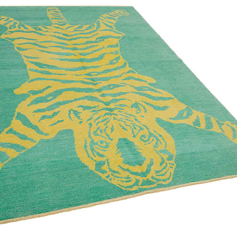 New Hand-Knotted Tiger Rug - 6' 2" x 8' 5" (74" x 101") - K0079233