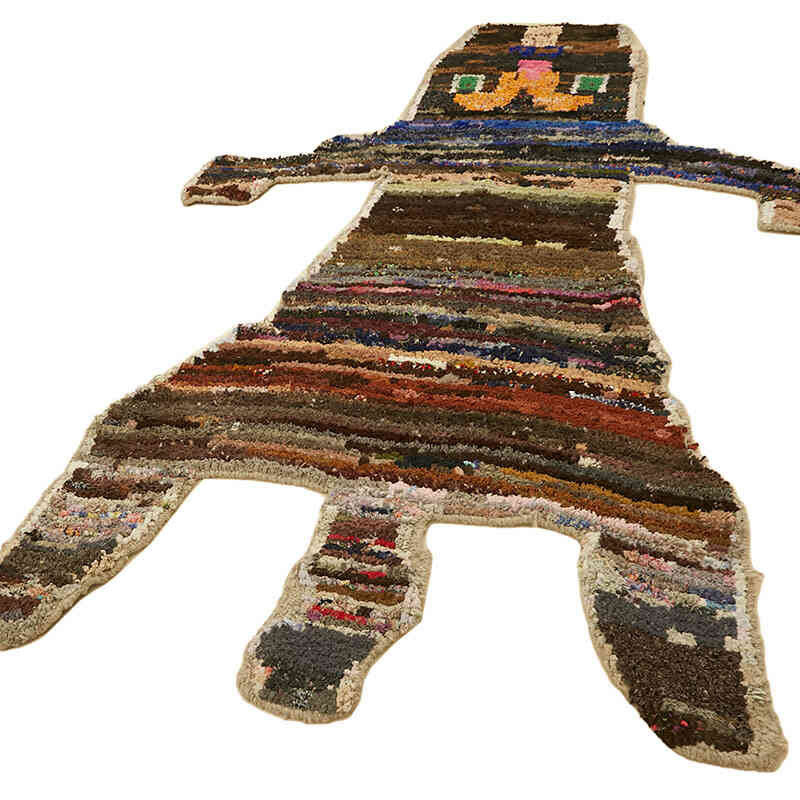 New Hand-Knotted Tiger Rug - 4' 7" x 6' 7" (55" x 79") - K0079242