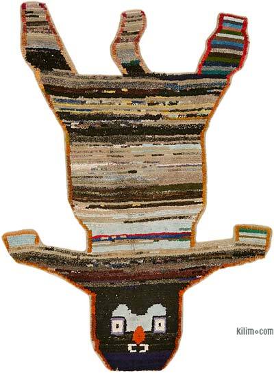 New Hand-Knotted Tiger Rug - 4' 8" x 6' 5" (56" x 77")