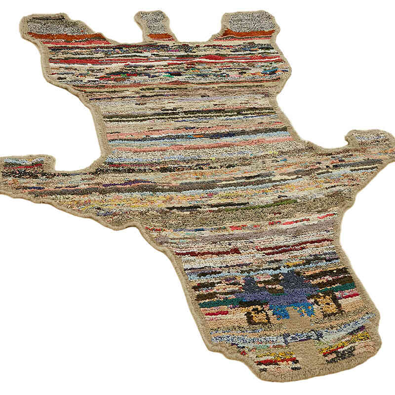 New Hand-Knotted Tiger Rug - 4' 11" x 6' 8" (59" x 80") - K0079245