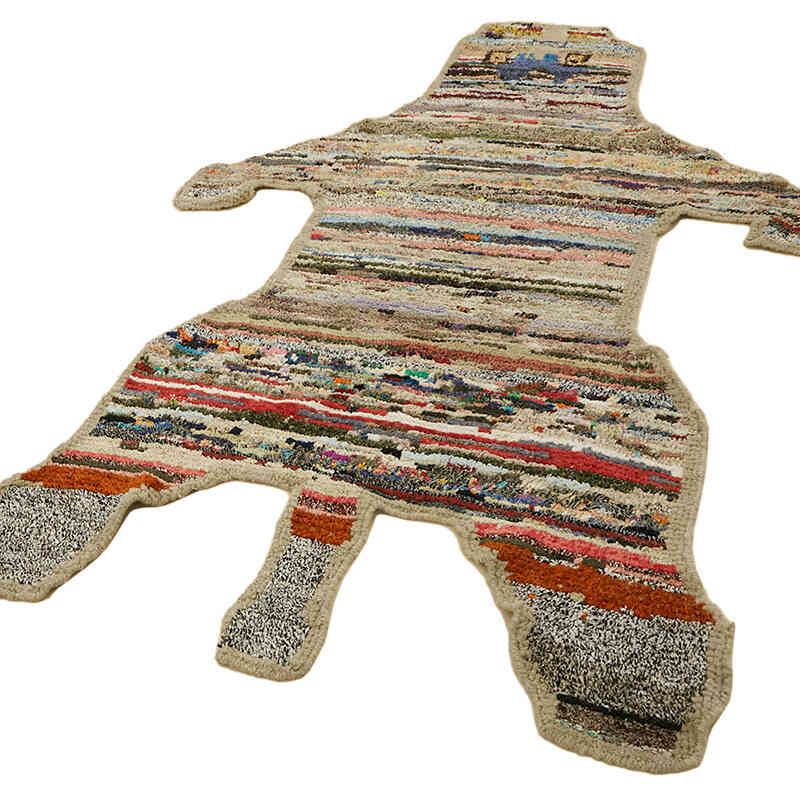 New Hand-Knotted Tiger Rug - 4' 11" x 6' 8" (59" x 80") - K0079245