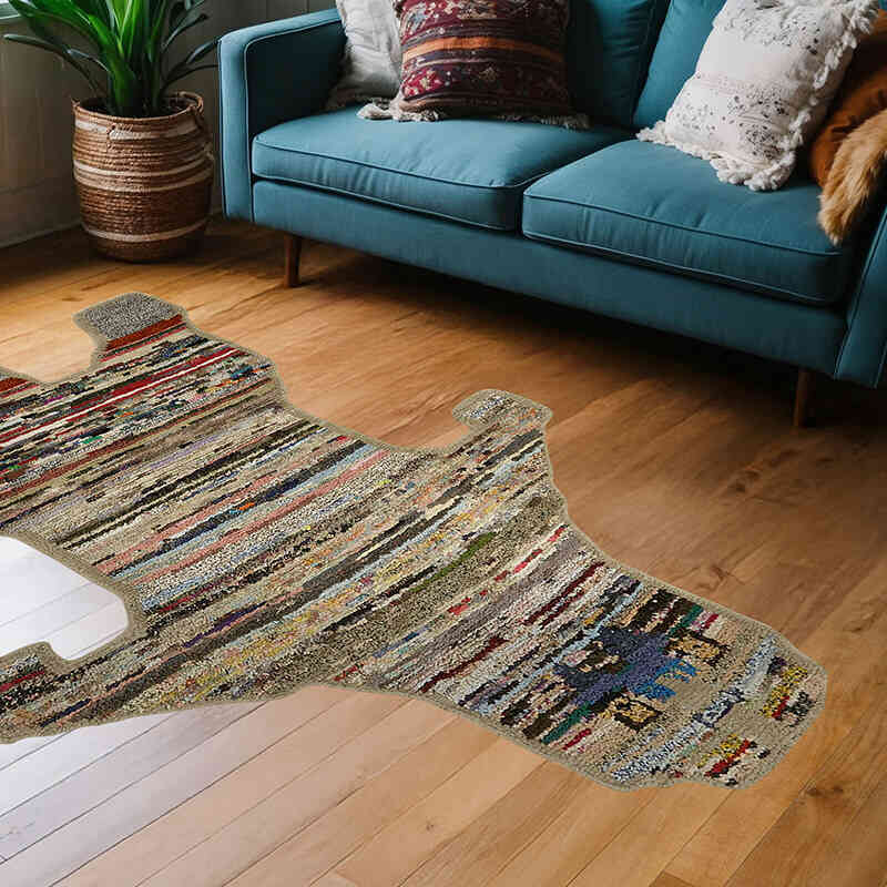 New Hand-Knotted Tiger Rug - 4' 11" x 6' 8" (59" x 80") - K0079245