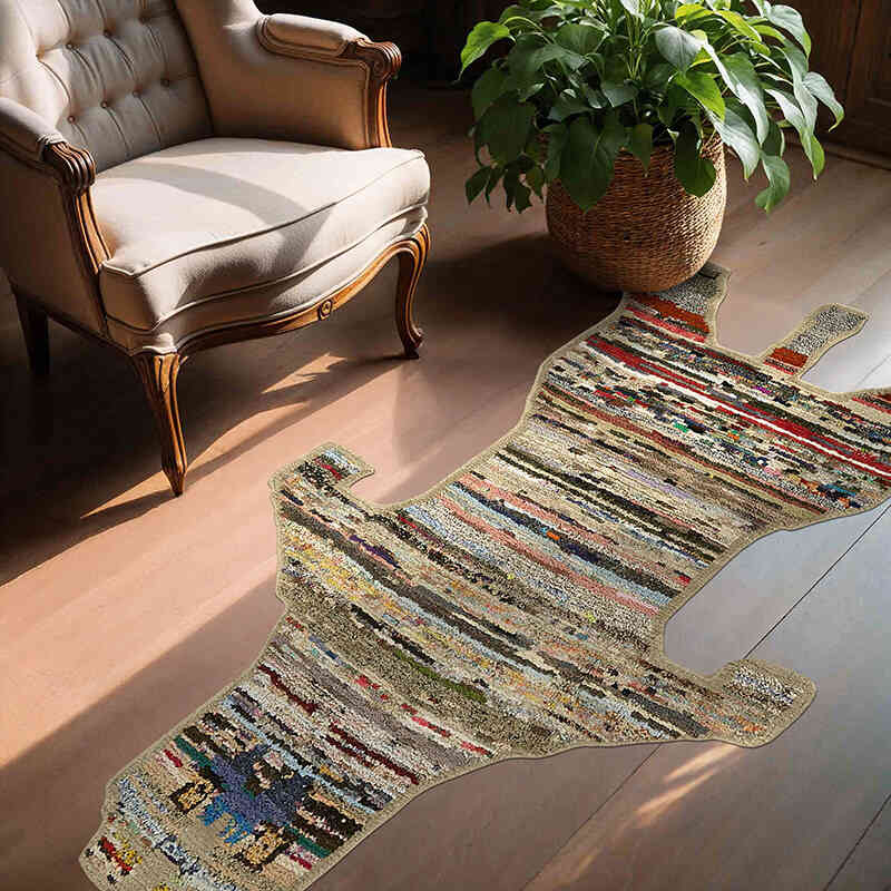 New Hand-Knotted Tiger Rug - 4' 11" x 6' 8" (59" x 80") - K0079245