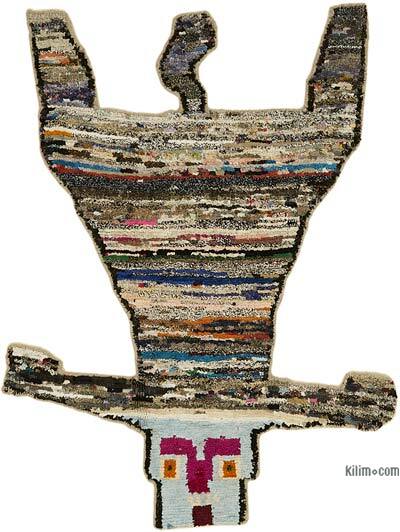 New Hand-Knotted Tiger Rug - 4' 5" x 5' 9" (53" x 69")