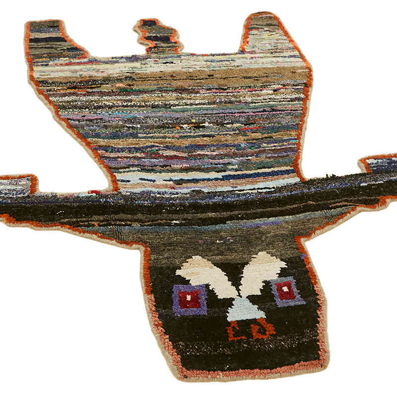Alfombra Nueva de Nudo a Mano con Diseño de Tigre - 145 cm x 183 cm - K0079247