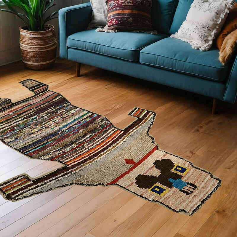 New Hand-Knotted Tiger Rug - 4' 7" x 7' 3" (55" x 87") - K0079248