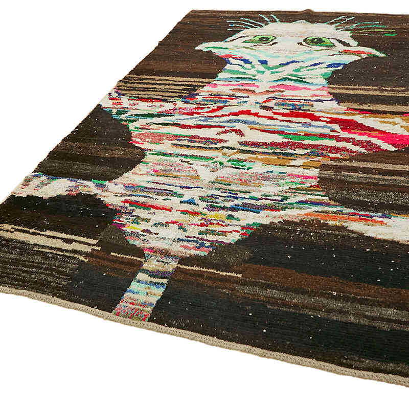 New Hand-Knotted Tiger Rug - 6' 11" x 10' 1" (83" x 121") - K0079249
