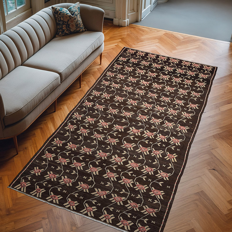 Vintage Artvin Kilim Rug - 5' 5" x 10' 2" (65" x 122") - K0079274