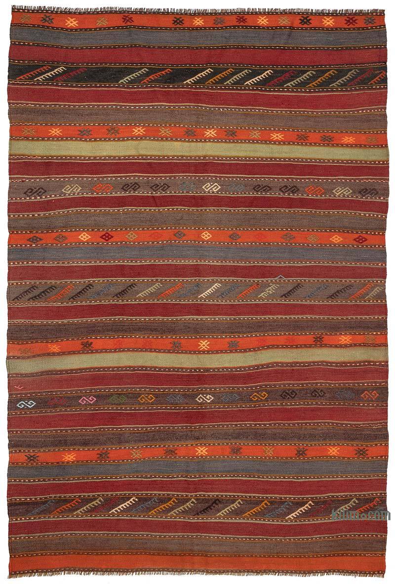 Vintage Denizli Kilim Rug - 5' 2" x 8'  (62" x 96") - K0079289