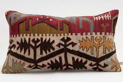 Kilim Pillow Cover - 1' 8" x 1'  (20" x 12")