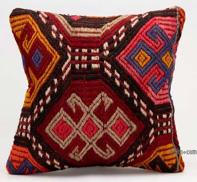Kilim Pillow Cover - 1' 4" x 1' 4" (16" x 16")