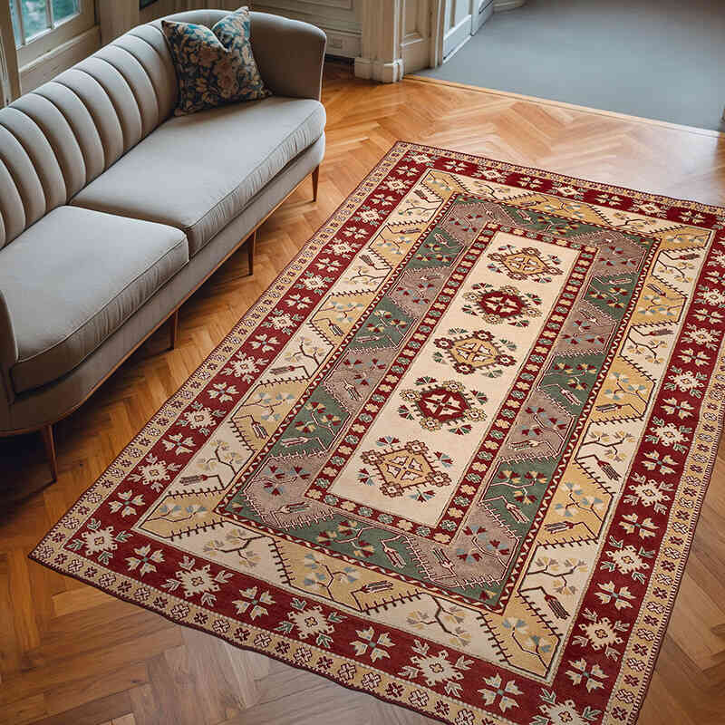 Turkish Hand-Knotted Rug - 6' 9" x 9' 10" (81" x 118") - K0079407