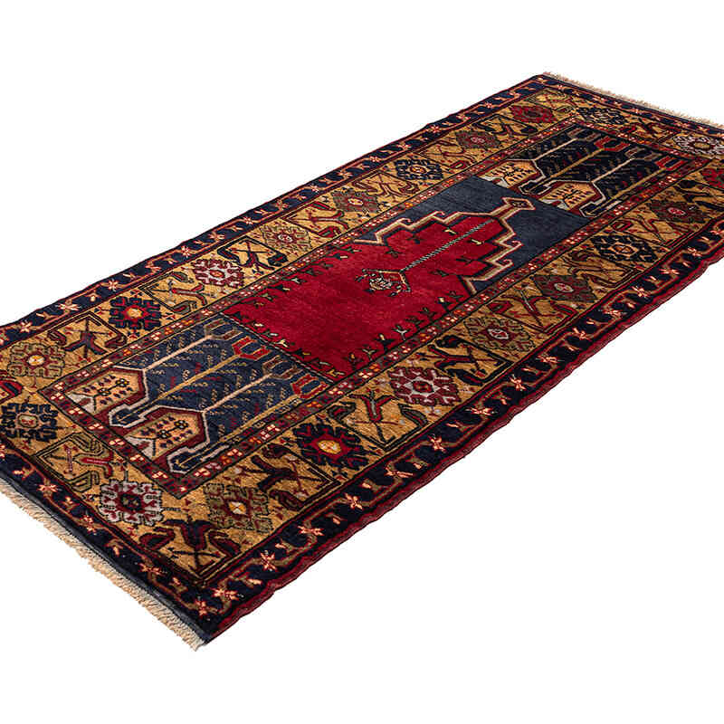 Alfombra Vintage Turca Anudada a Mano - 98 cm x 210 cm - K0079408