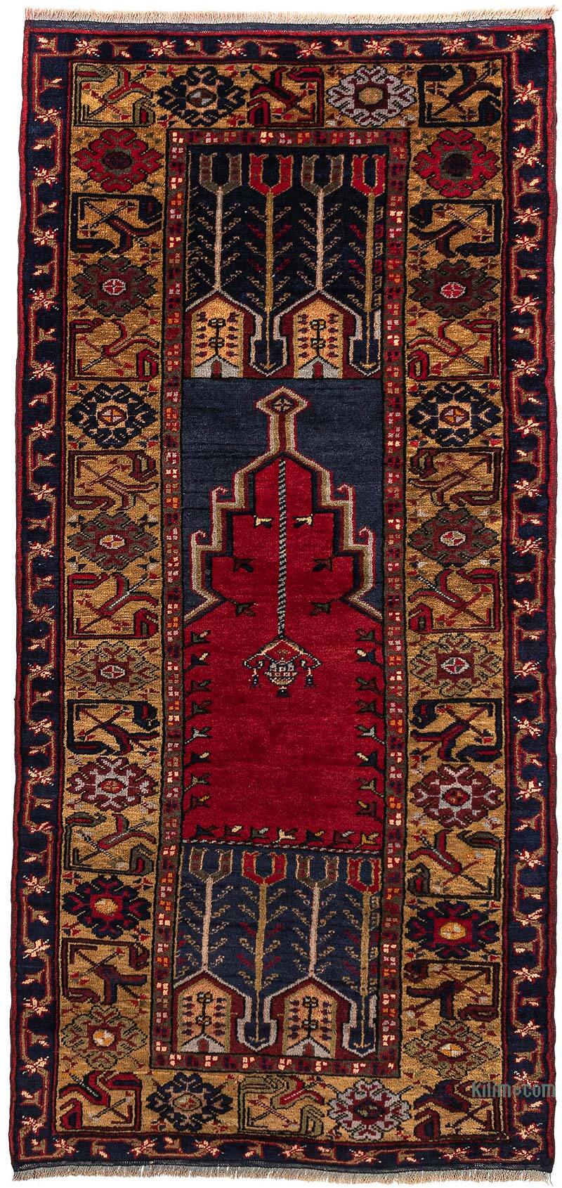 Alfombra Vintage Turca Anudada a Mano - 98 cm x 210 cm - K0079408