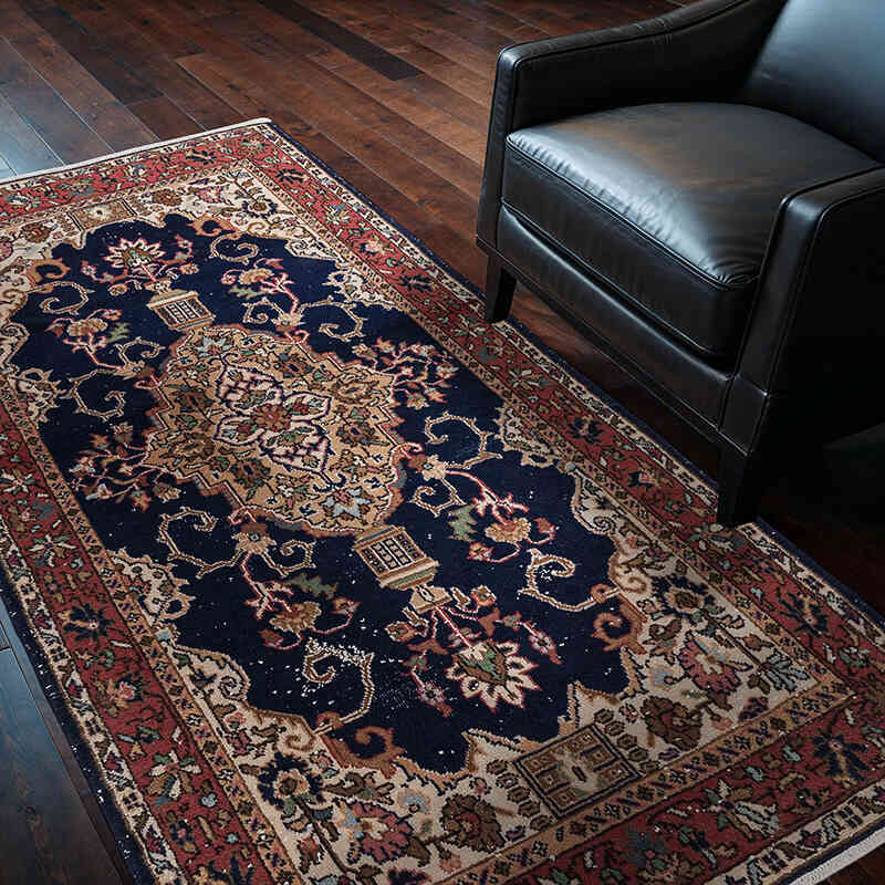 Vintage Turkish Hand-Knotted Rug - 3' 11" x 6' 11" (47" x 83") - K0079413