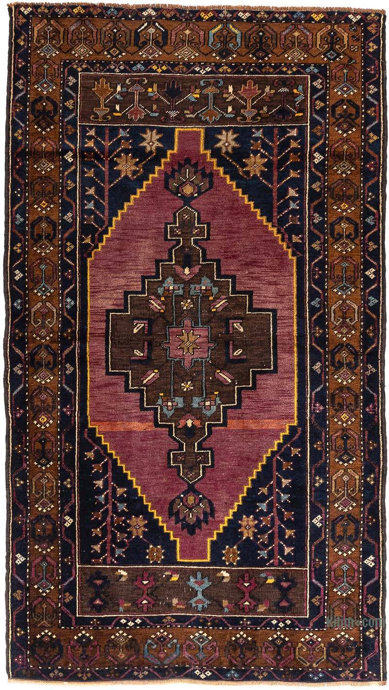 Alfombra Vintage Turca Anudada a Mano - 106 cm x 190 cm - K0079422