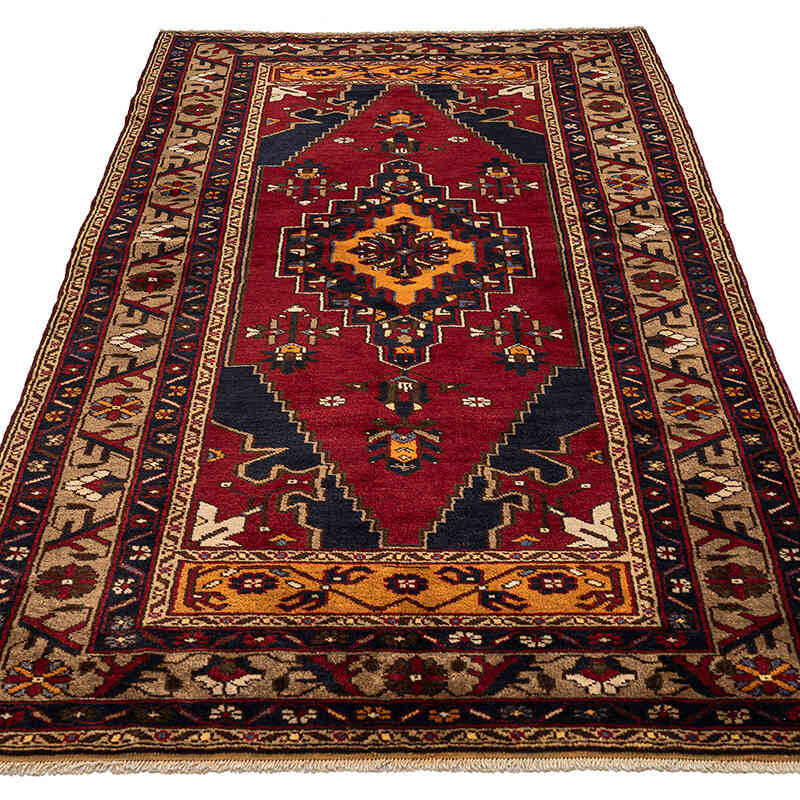 Vintage Turkish Hand-Knotted Rug - 4' 3" x 8' 2" (51" x 98") - K0079426