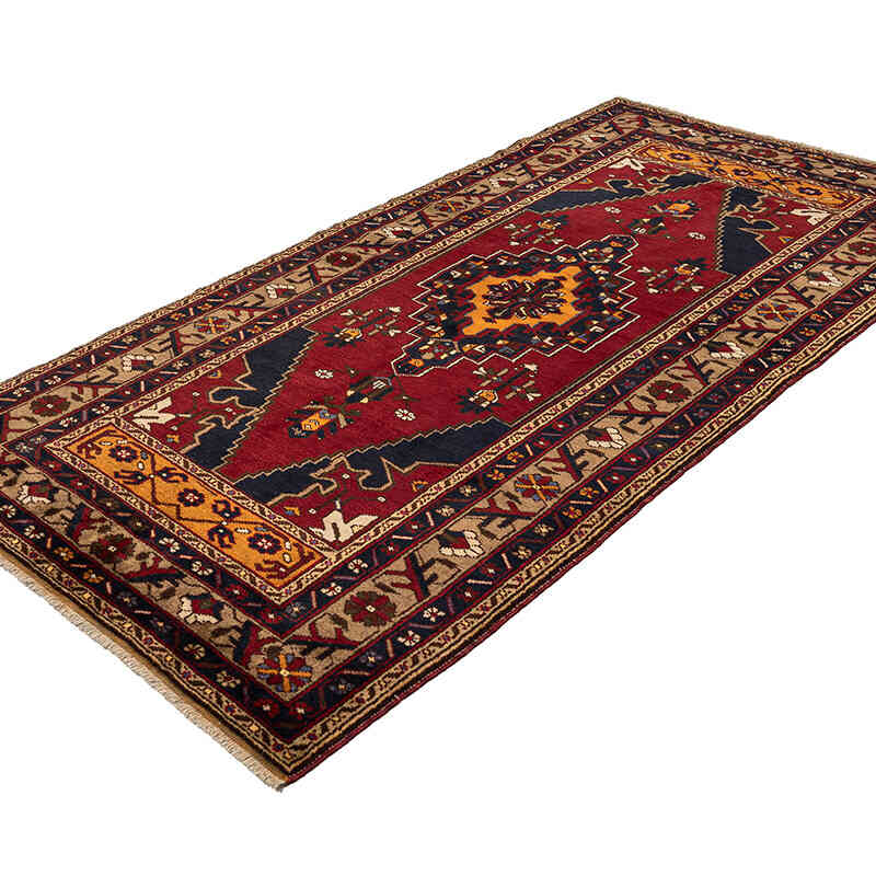 Vintage Turkish Hand-Knotted Rug - 4' 3" x 8' 2" (51" x 98") - K0079426