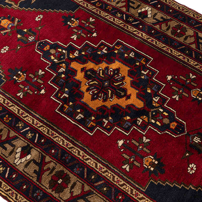 Vintage Turkish Hand-Knotted Rug - 4' 3" x 8' 2" (51" x 98") - K0079426