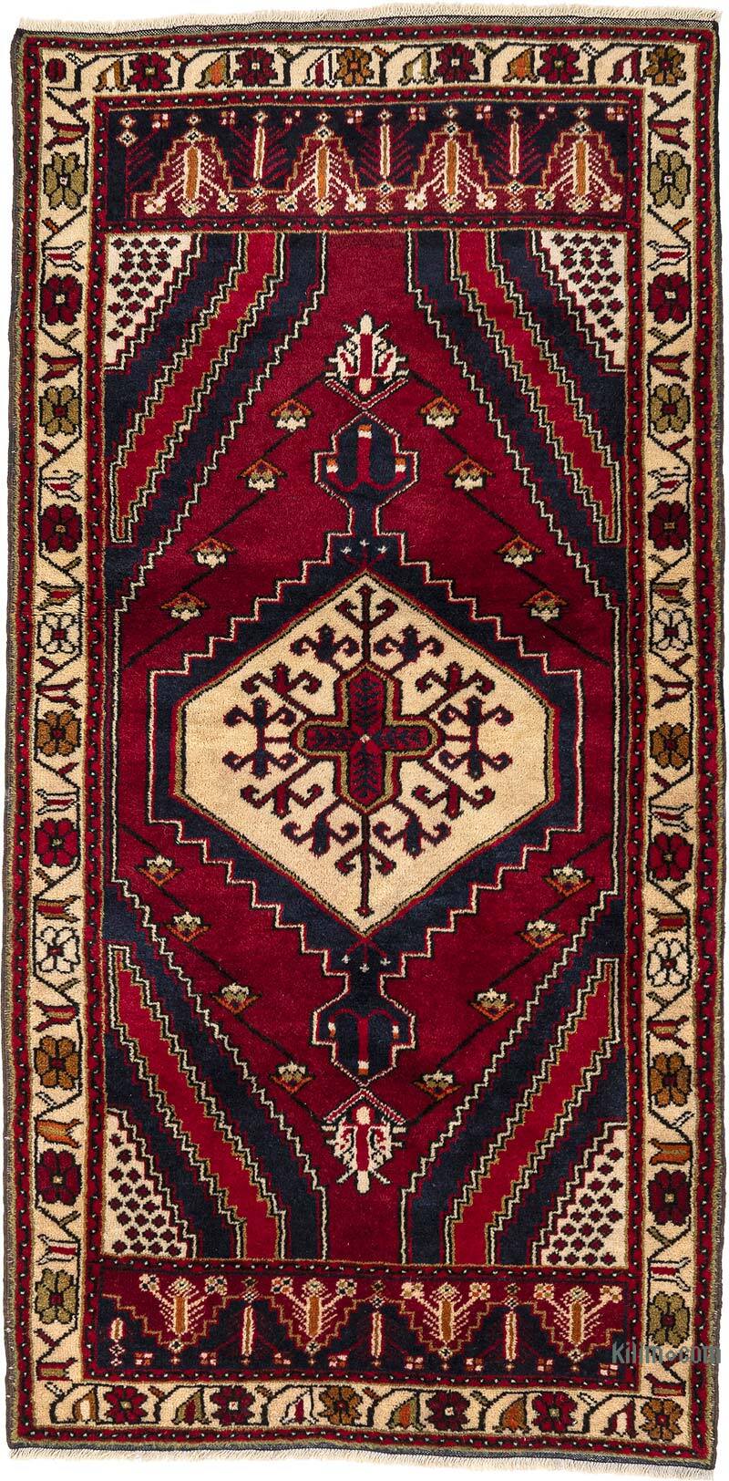 Vintage Turkish Hand-Knotted Rug - 3' 3" x 6' 3" (39" x 75") - K0079427
