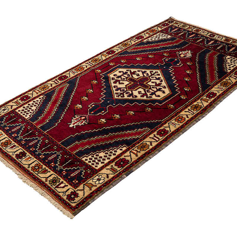 Alfombra Vintage Turca Anudada a Mano - 100 cm x 193 cm - K0079428