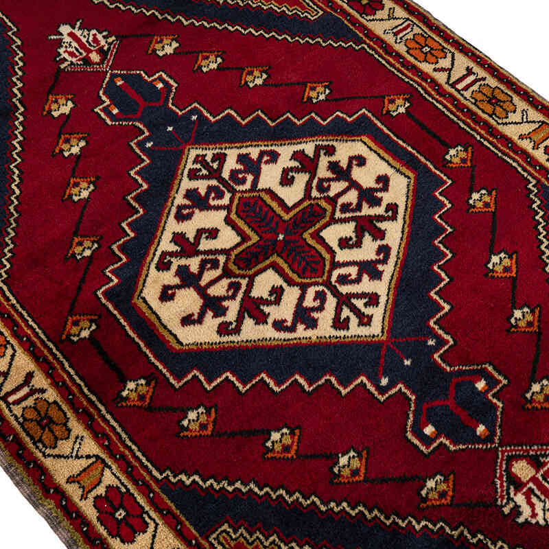 Alfombra Vintage Turca Anudada a Mano - 100 cm x 193 cm - K0079428