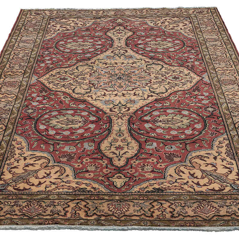 Alfombra Vintage Turca Anudada a Mano - 152 cm x 215 cm - K0079432