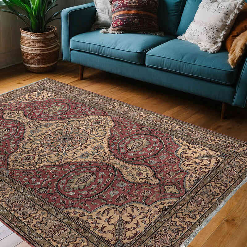 Alfombra Vintage Turca Anudada a Mano - 152 cm x 215 cm - K0079432