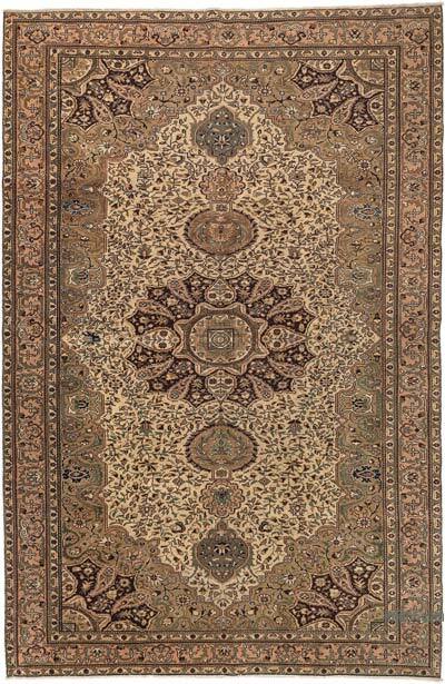 Vintage Turkish Hand-Knotted Rug - 6' 4" x 9' 6" (76" x 114")