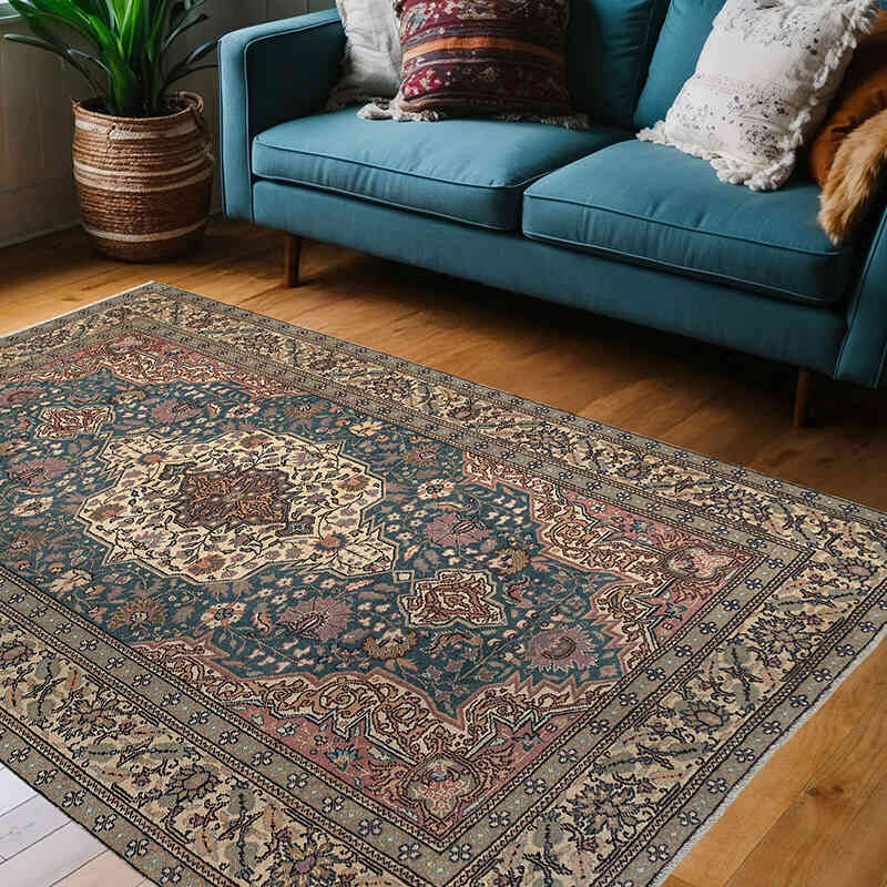 El Dokuma Vintage Halı - 144 cm x 212 cm - K0079434