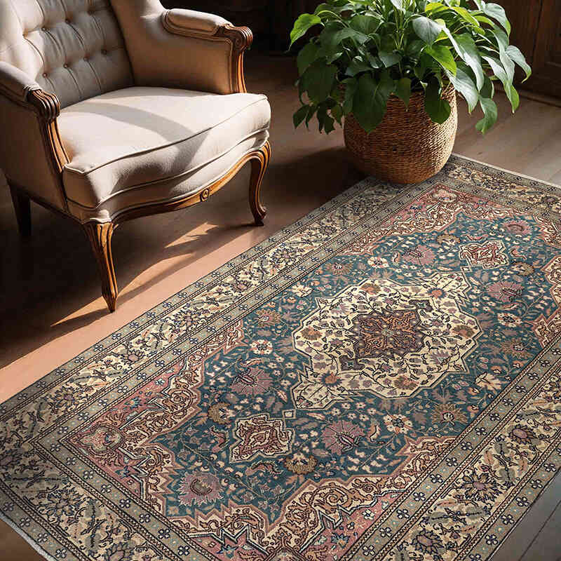 El Dokuma Vintage Halı - 144 cm x 212 cm - K0079434