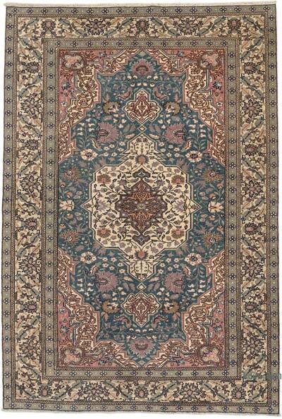 Alfombra Vintage Turca Anudada a Mano - 144 cm x 212 cm