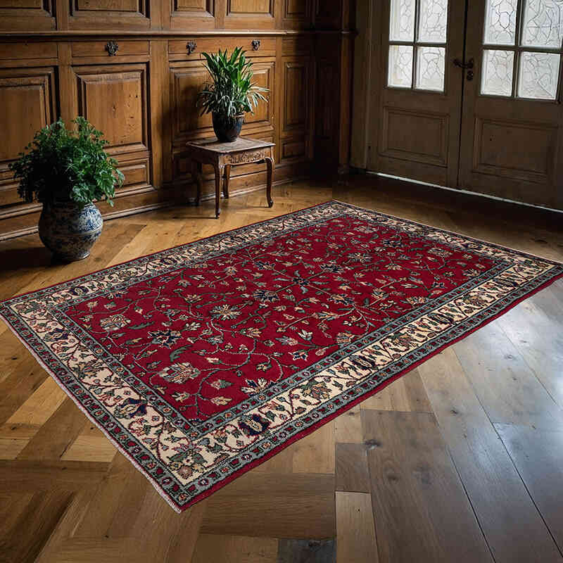 El Dokuma Vintage Halı - 163 cm x 240 cm - K0079436
