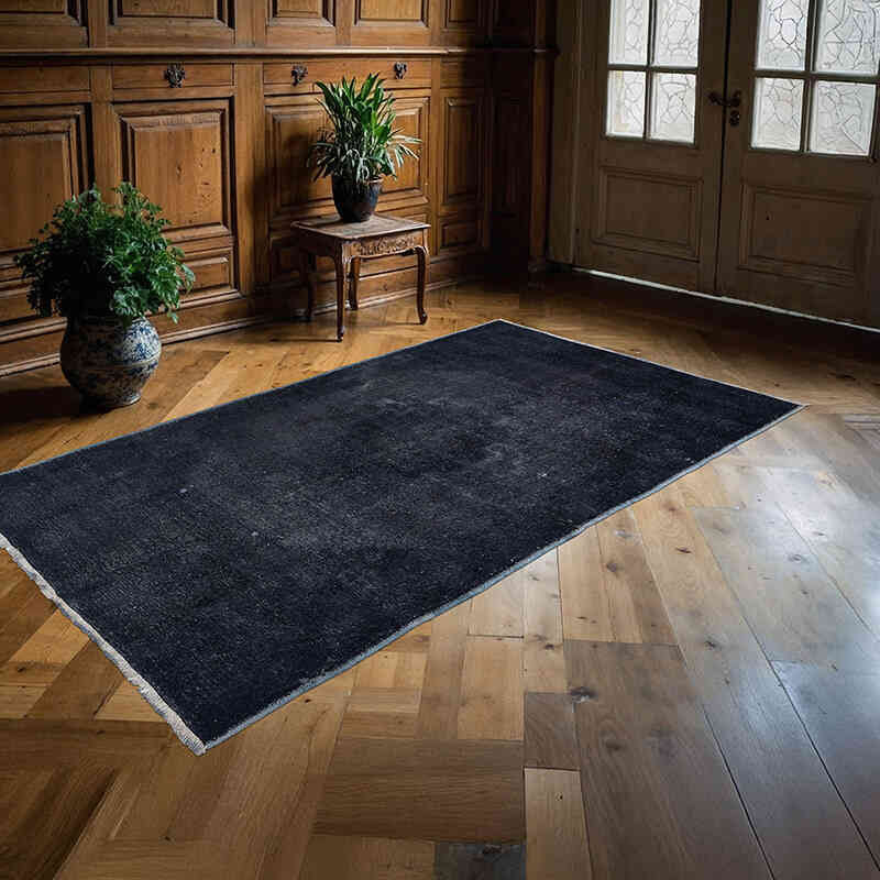 Boyalı El Dokuma Vintage Halı - 134 cm x 238 cm - K0079437