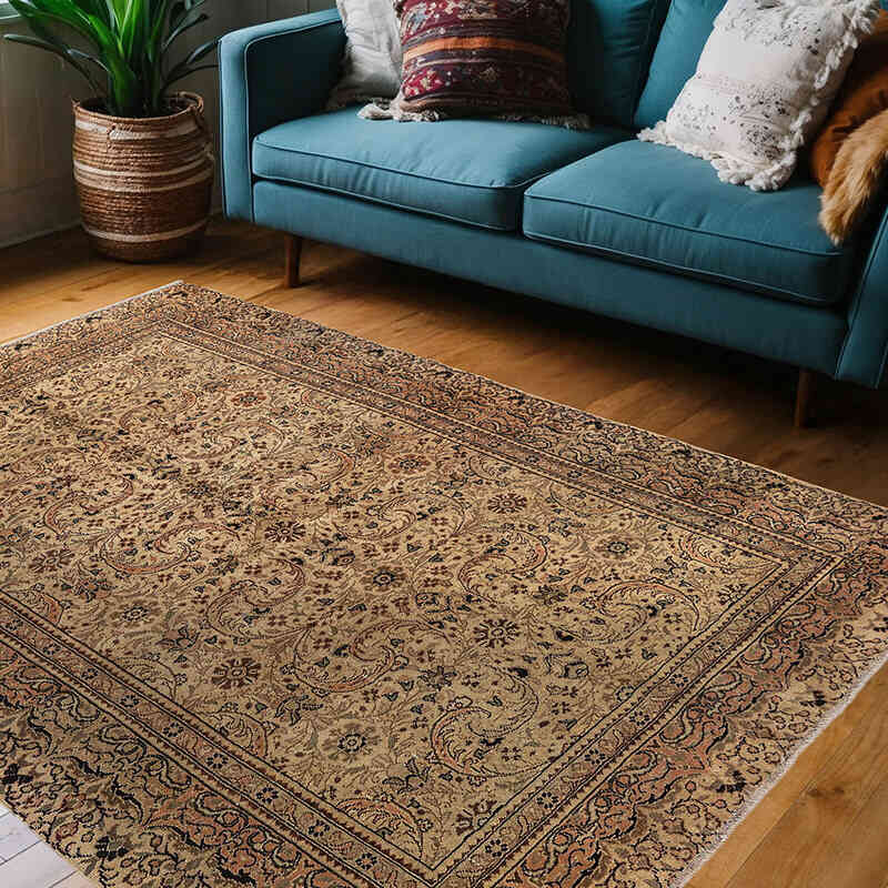 El Dokuma Vintage Halı - 150 cm x 207 cm - K0079438