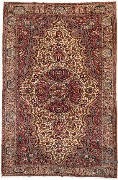 Vintage Turkish Hand-Knotted Rug - 6' 4" x 9' 6" (76" x 114")