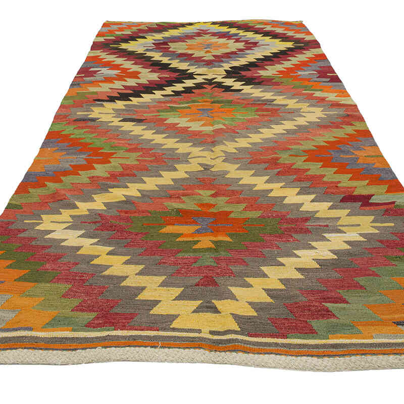 Alfombra Vintage Denizli Kilim - 144 cm x 328 cm - K0079446