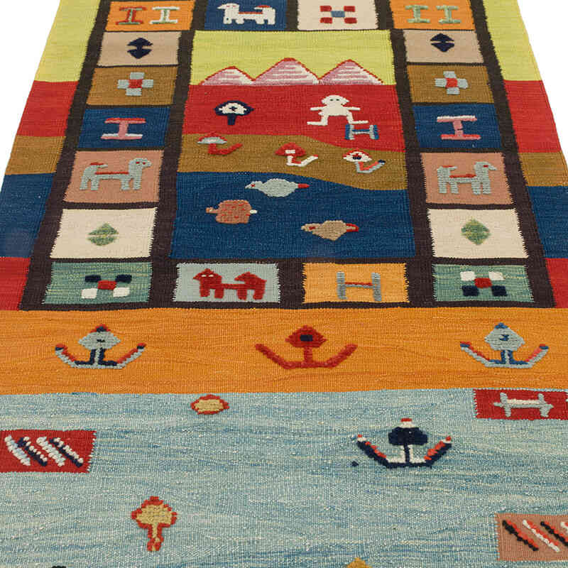 Nueva Alfombra Turca Kilim - 100 cm x 202 cm - K0079447