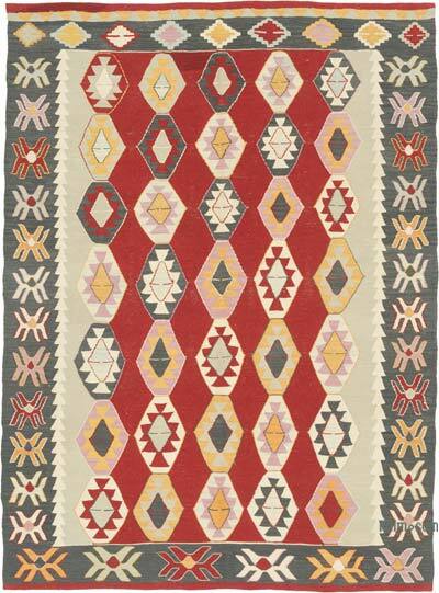 New Handwoven Turkish Kilim Rug - 5' 9" x 7' 11" (69" x 95")