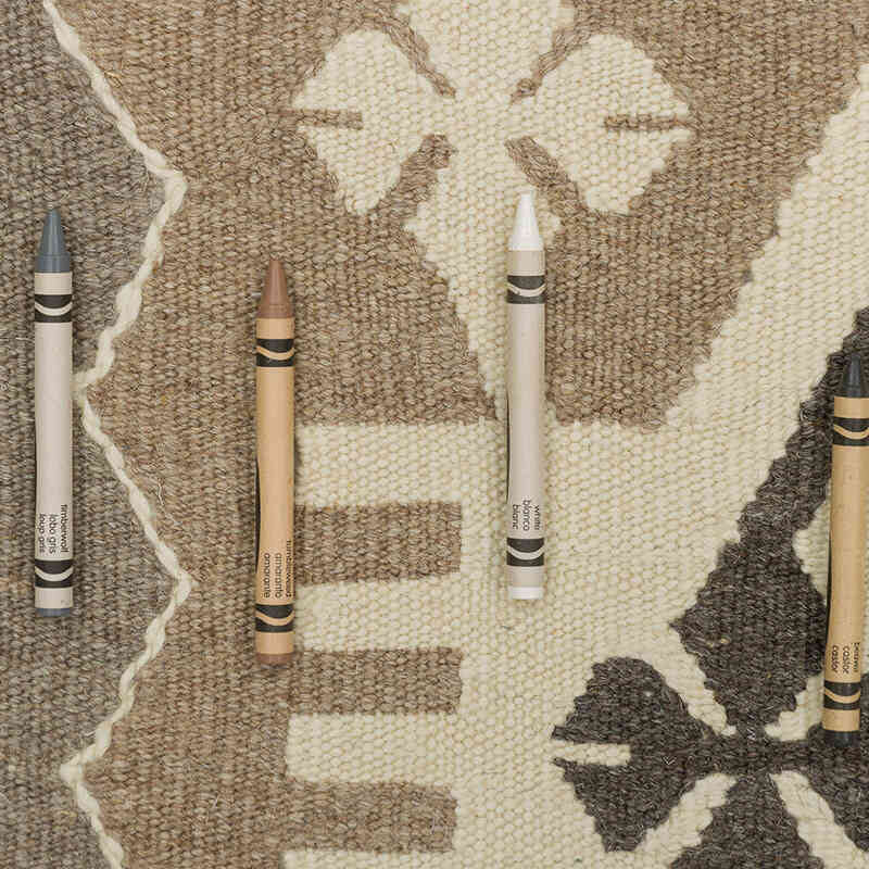 New Handwoven Turkish Kilim Rug - 3' 8" x 5' 7" (44" x 67") - K0079465