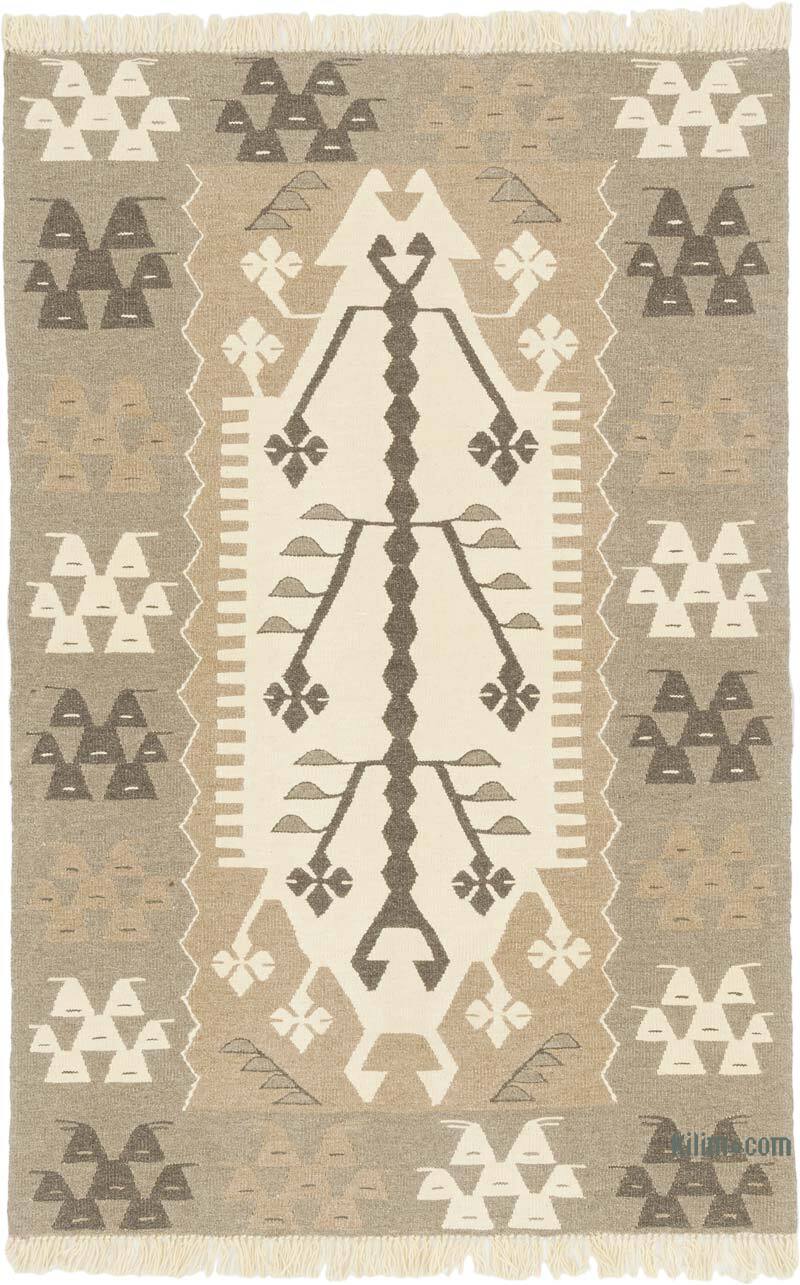 New Handwoven Turkish Kilim Rug - 3' 8" x 5' 7" (44" x 67") - K0079465