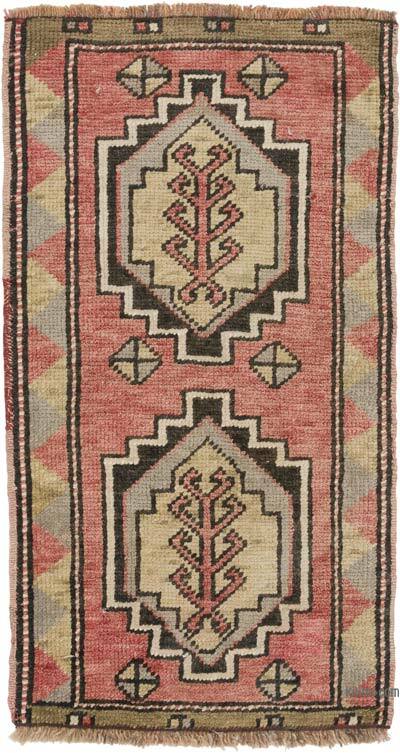 Vintage Turkish Hand-Knotted Rug - 1' 8" x 3' 1" (20" x 37")