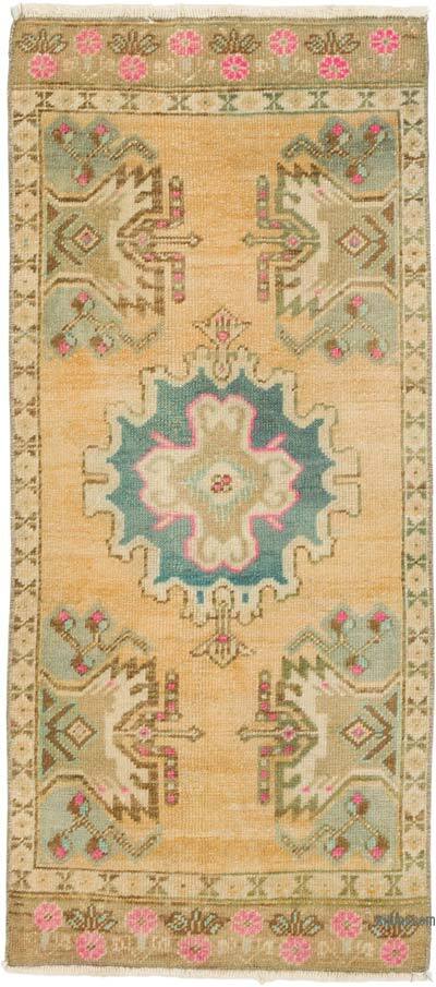 El Dokuma Vintage Halı - 46 cm x 104 cm