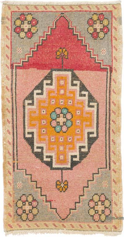 El Dokuma Vintage Halı - 51 cm x 95 cm