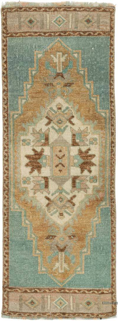 Vintage Turkish Hand-Knotted Rug - 1' 3" x 3' 5" (15" x 41")