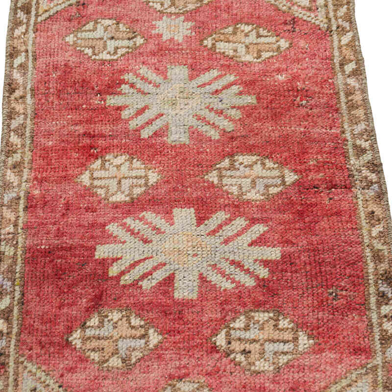 El Dokuma Vintage Halı - 40 cm x 71 cm - K0079485