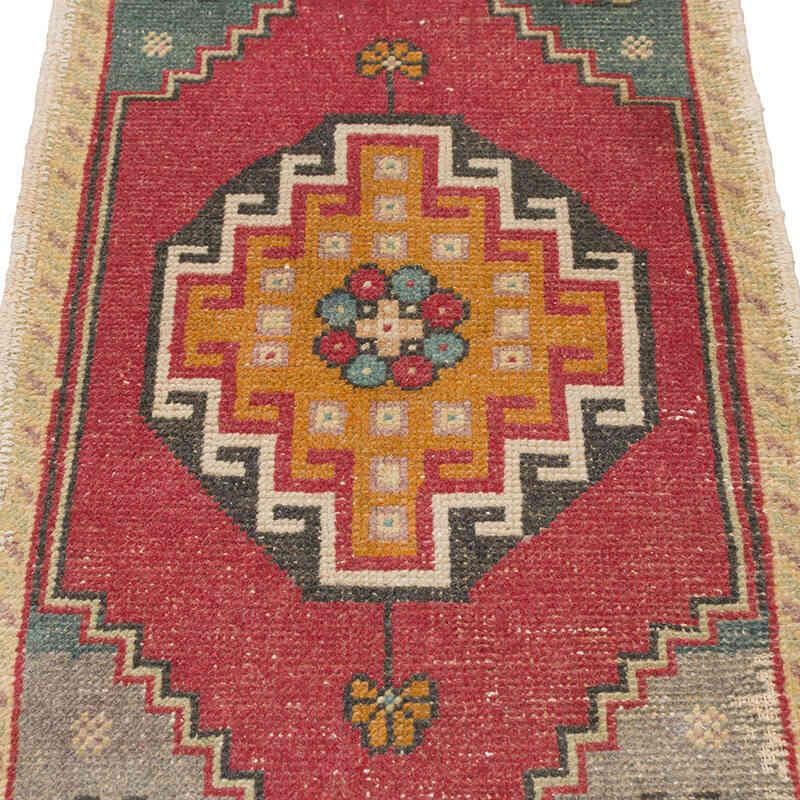 Alfombra Vintage Turca Anudada a Mano - 52 cm x 95 cm - K0079487